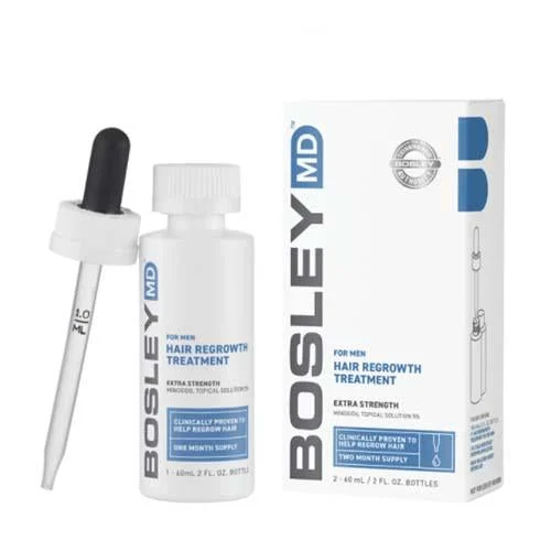 Bosley Men Hair Regrowth Treatment Dropper 2 x 2 oz