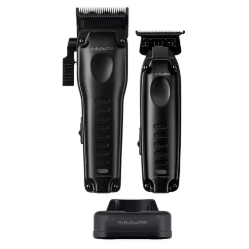 BaBylissPRO LO-PROFX Compact Black Clipper + Trimmer Set FX8272PKMB