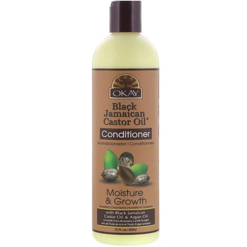 OKAY Black Jamaican Castor Oil Moisture & Growth Conditioner 12 oz