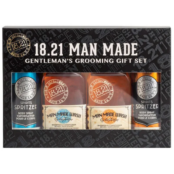 18.21 Man Made Absolute Mahogany and Noble Oud Wash and Spritzer Kit
