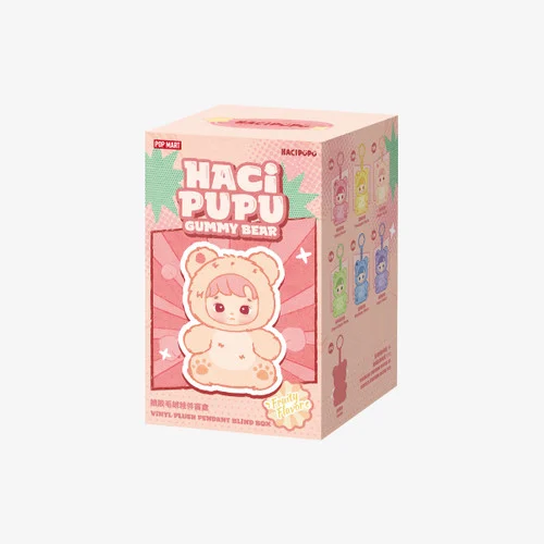POP MART HACIPUPU Gummy Bear Series – Vinyl Plush Pendant Blind Box – DUPE