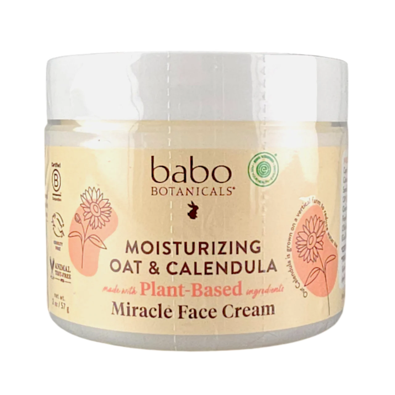 Moisturizing Oat & Calendula Miracle Face Cream - 2 oz