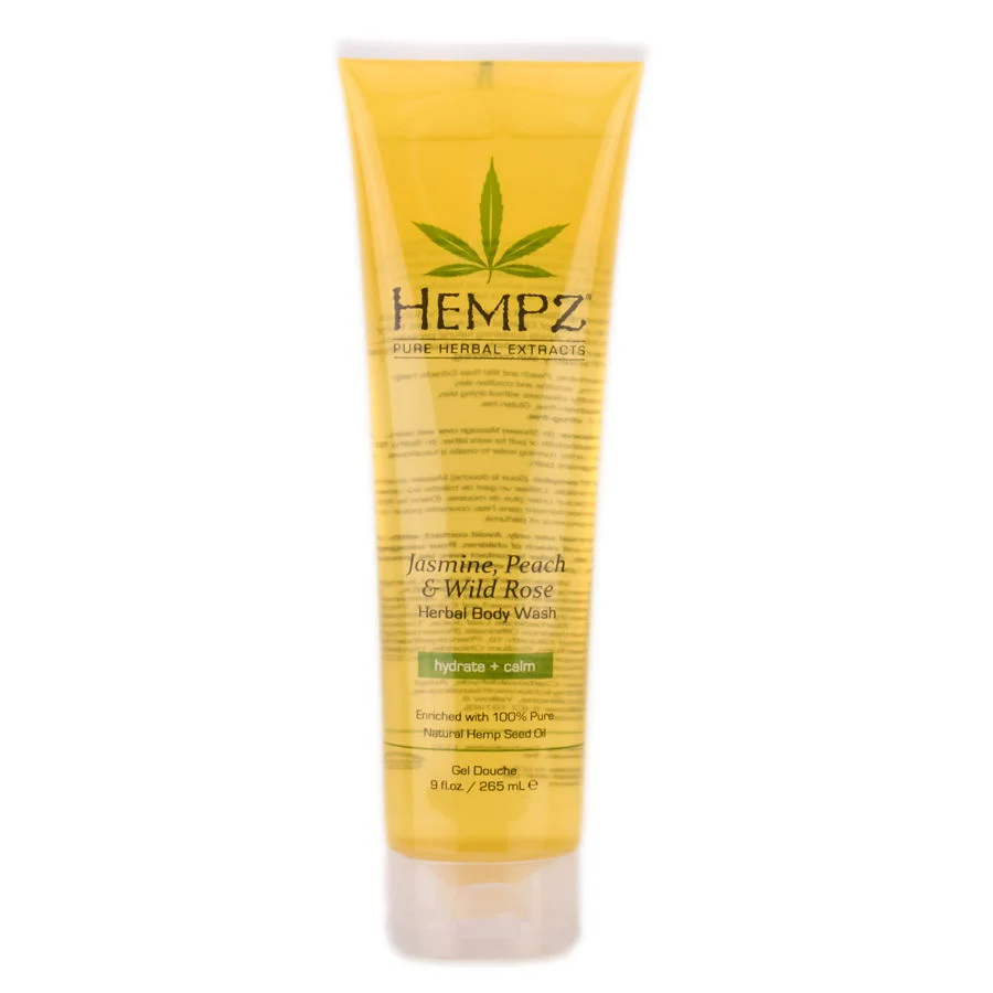 Hempz Herbal Body Wash - Jasmine, Peach, and Wild Rose - Size : 9 oz