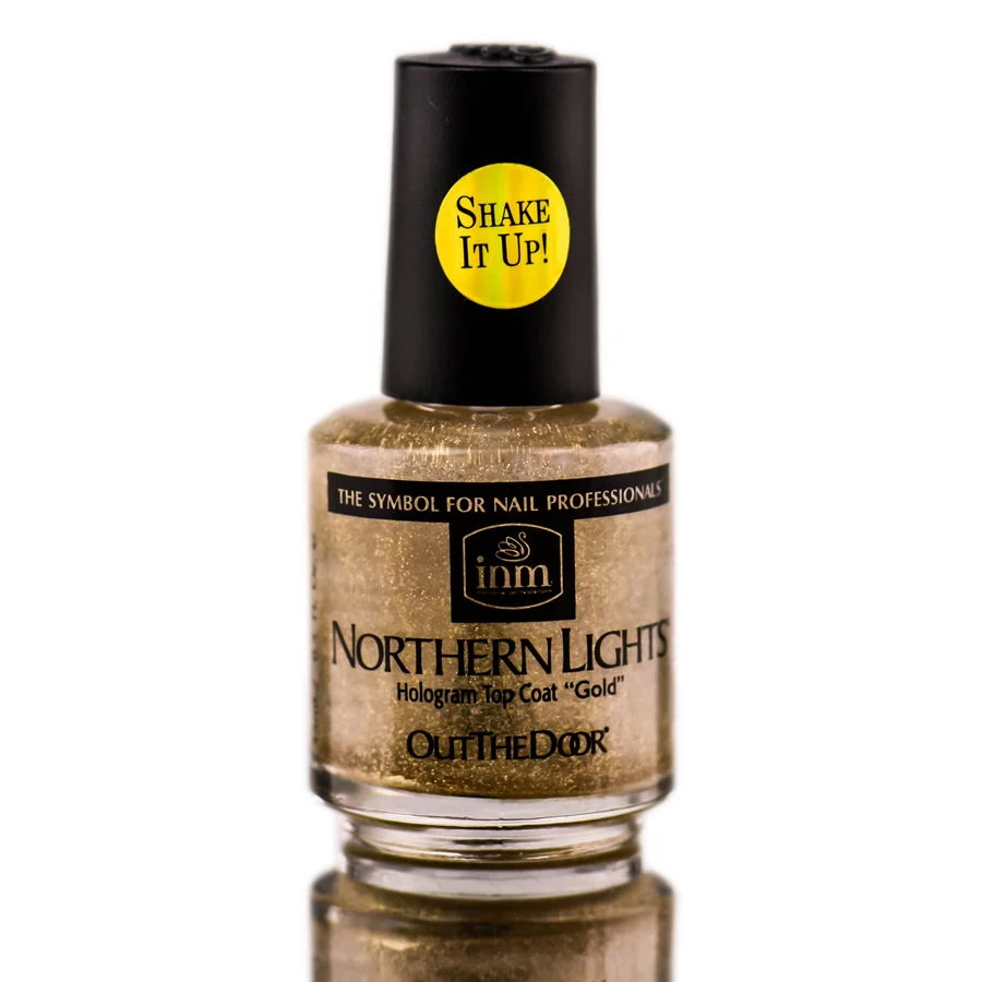 inm Northern Lights Hologram Top Coat - Option : Gold / 0.5 oz