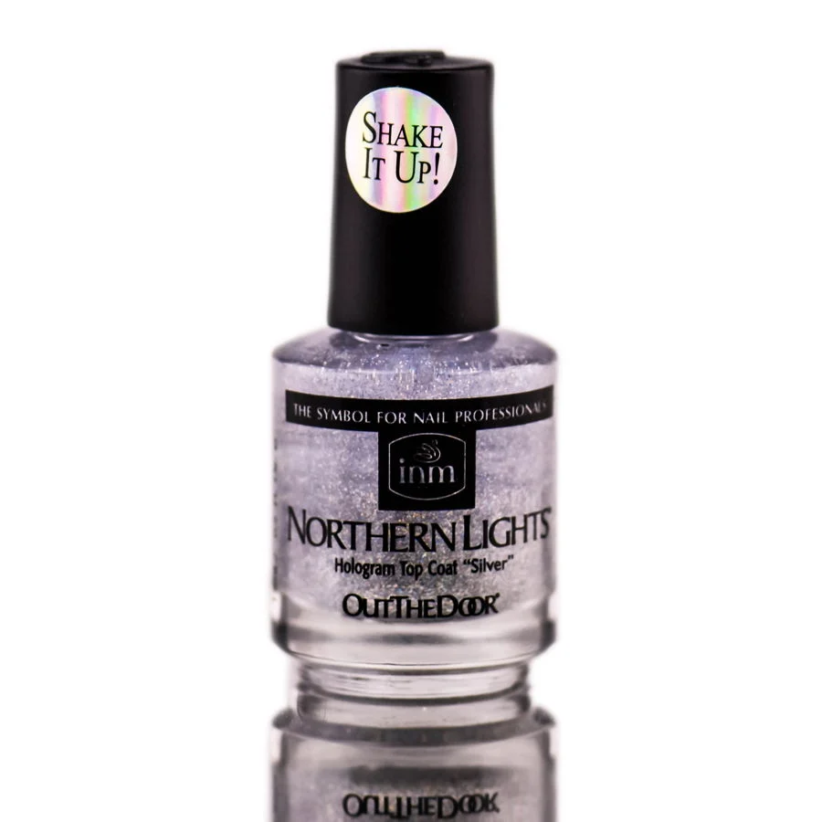 inm Northern Lights Hologram Top Coat - Option : Silver / 0.5 oz