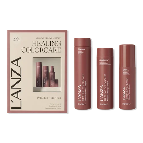 L’ANZA Healing ColorCare Holiday Trio – Shampoo, Conditioner & Trauma Treatment Gift Set
