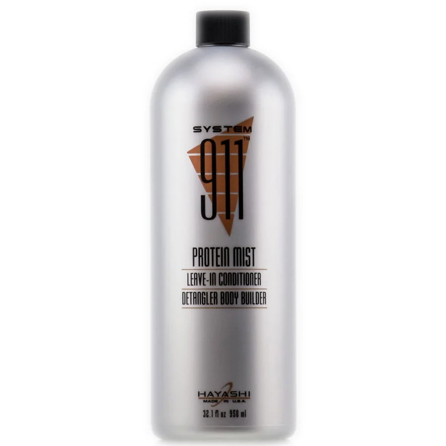 System 911 Protein Mist Leave-In Conditioner - Detangler Body Builder - Size : 32.5 oz / liter refill