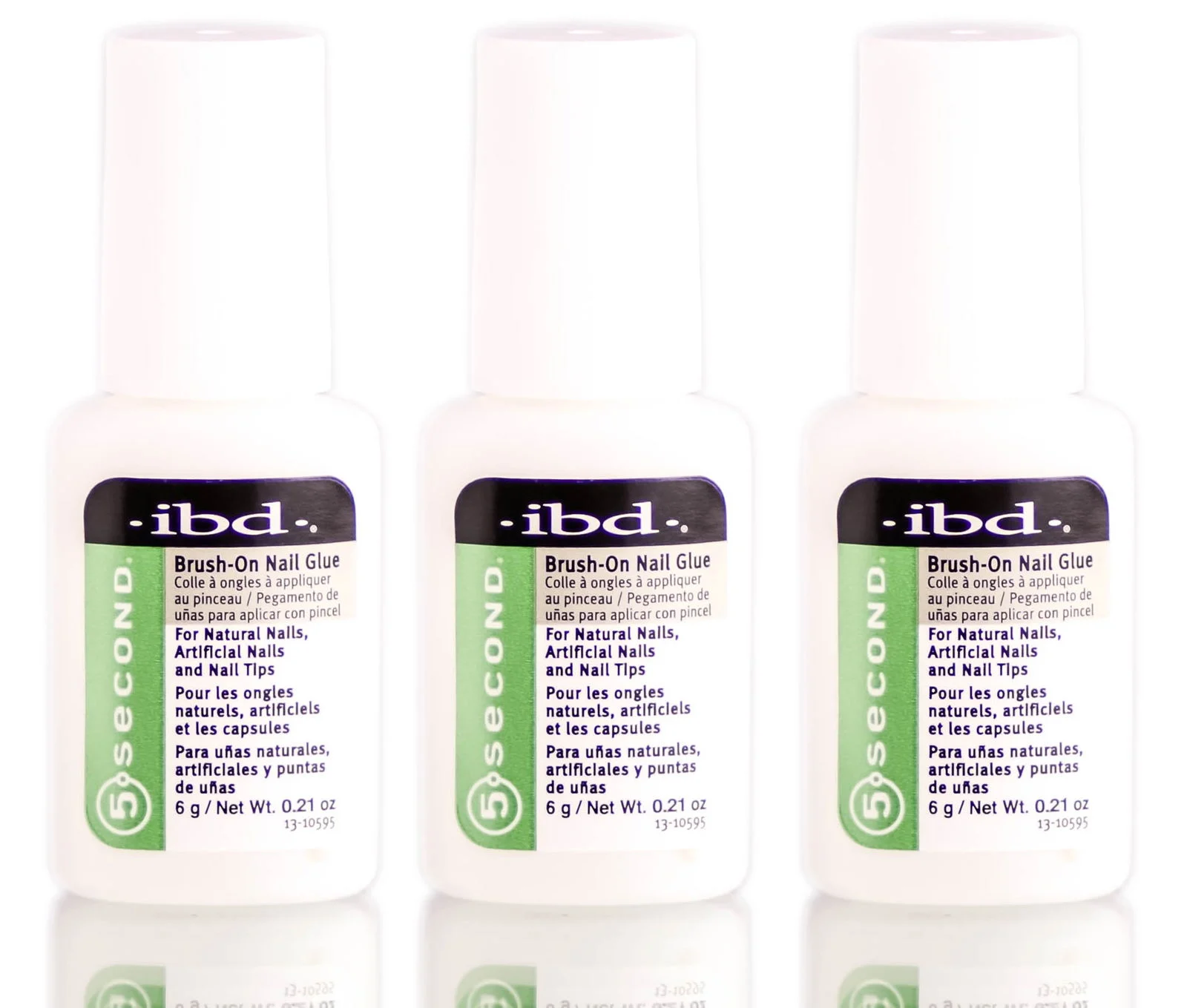 5 Second brush On Nail Glue - 3 Pack