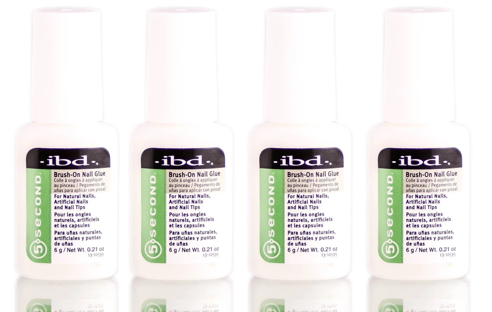 5 Second brush On Nail Glue - 4 Pack