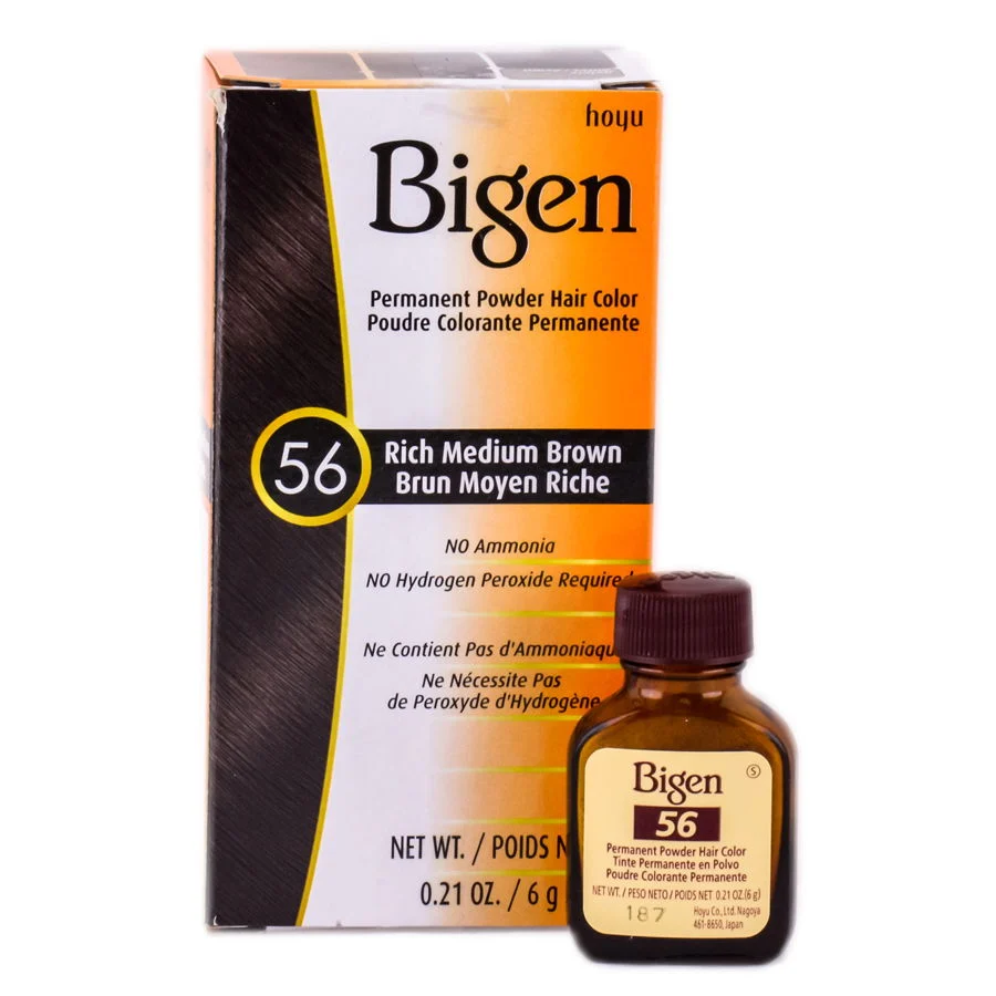 Bigen Permanent Powder Haircolor - Rich Medium Brown #56