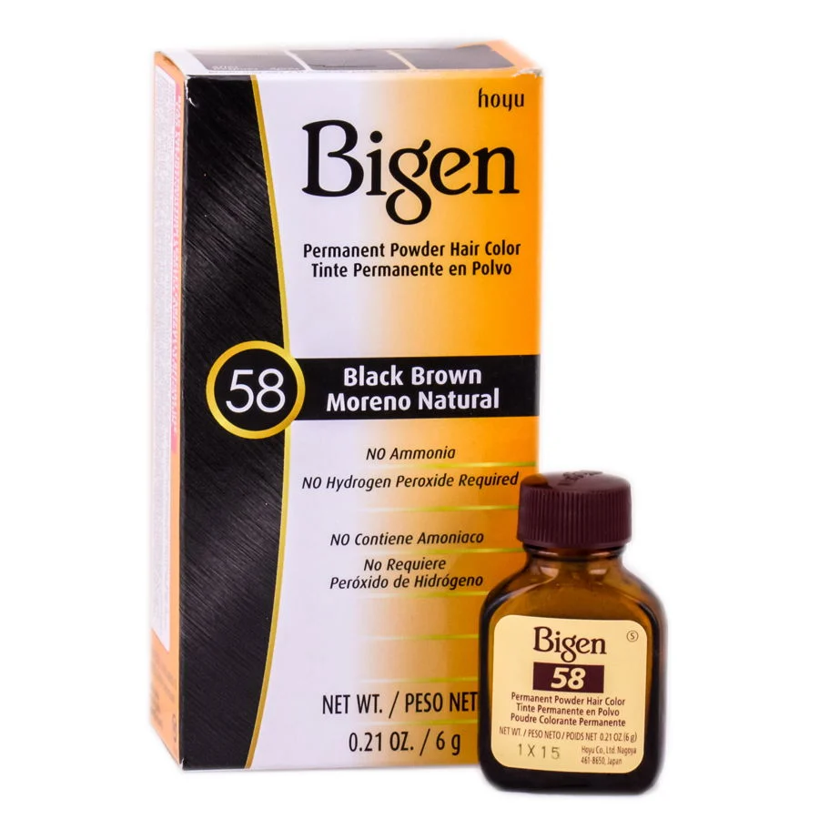 Bigen Permanent Powder Haircolor - Black Brown #58