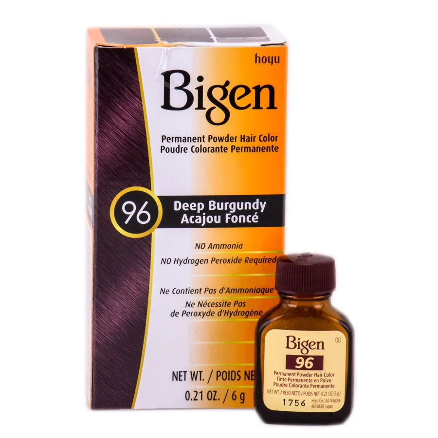 Bigen Permanent Powder Haircolor - Deep Burgundy #96