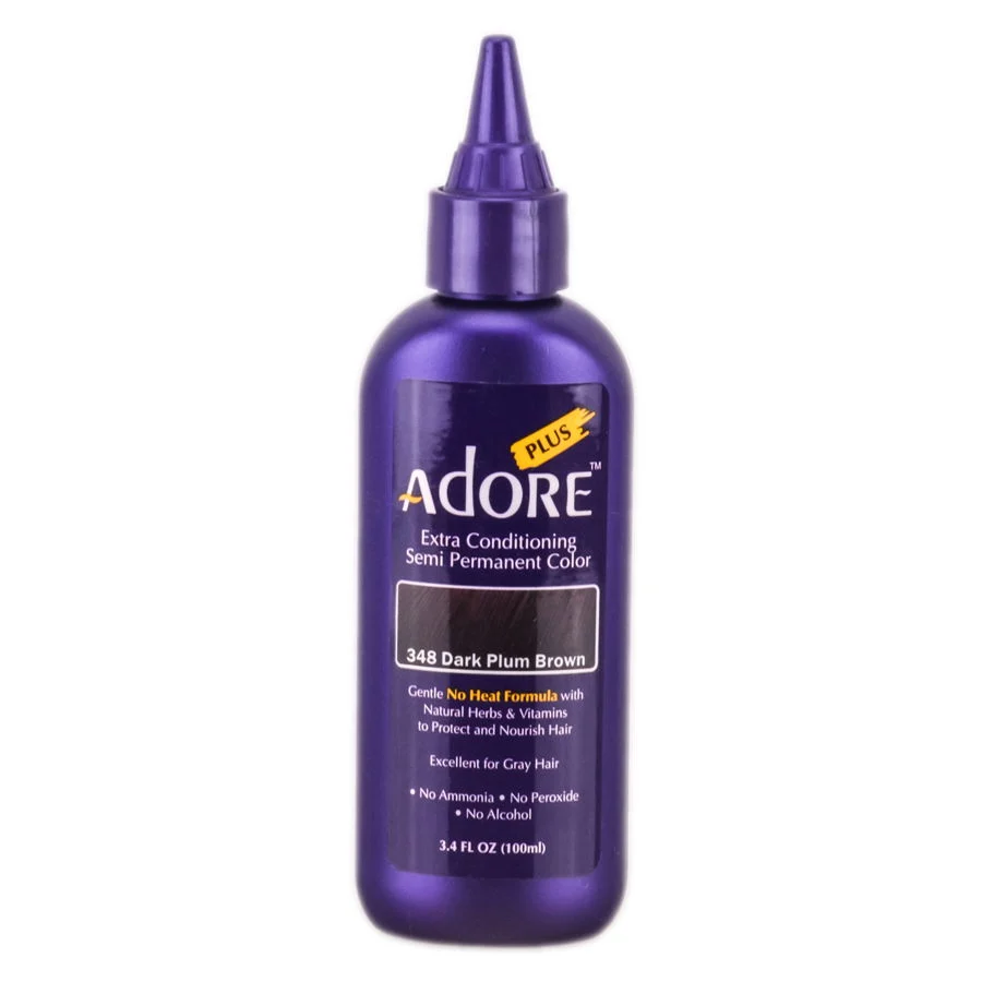 Adore Plus Semi Permanent Color - Color : 348 Dark Plum Brown