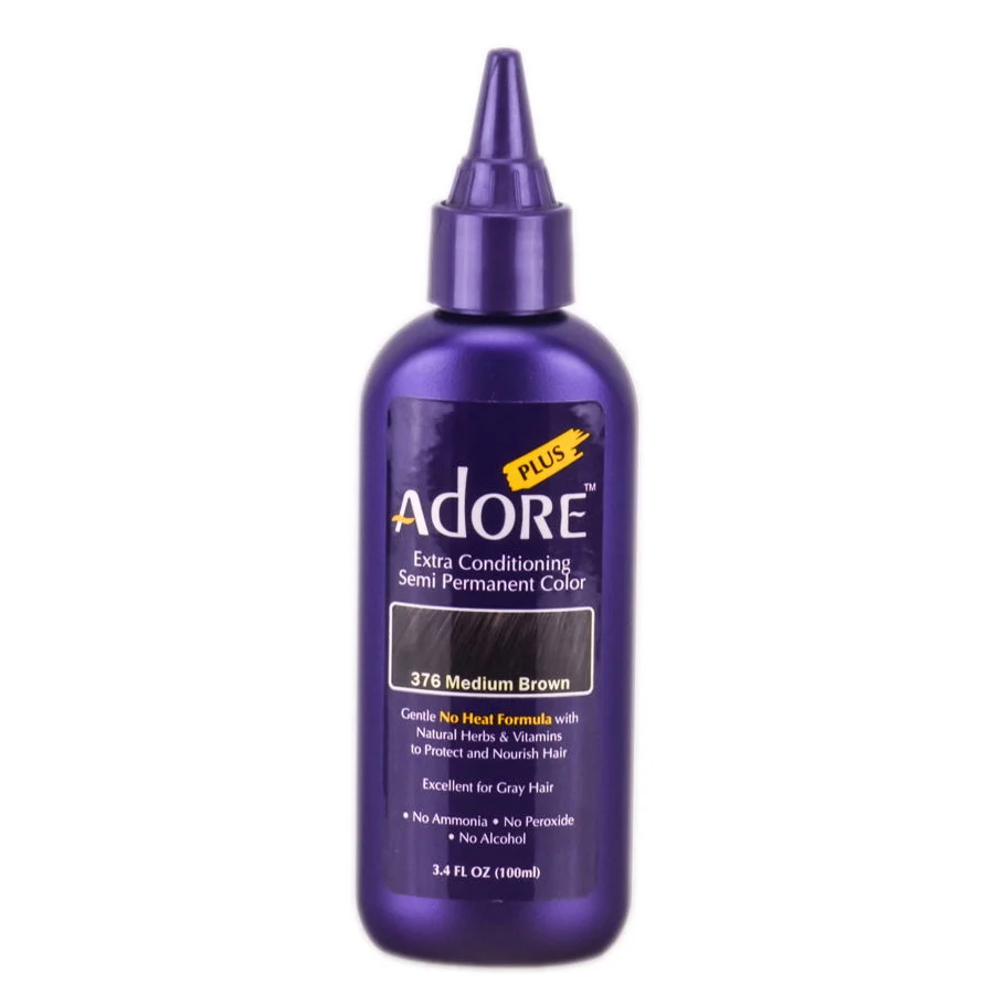 Adore Plus Semi Permanent Color - Color : 376 Medium Brown