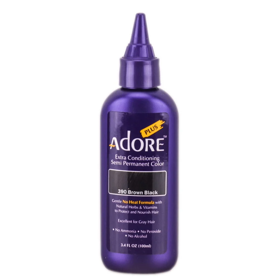 Adore Plus Semi Permanent Color - Color : 390 Brown Black