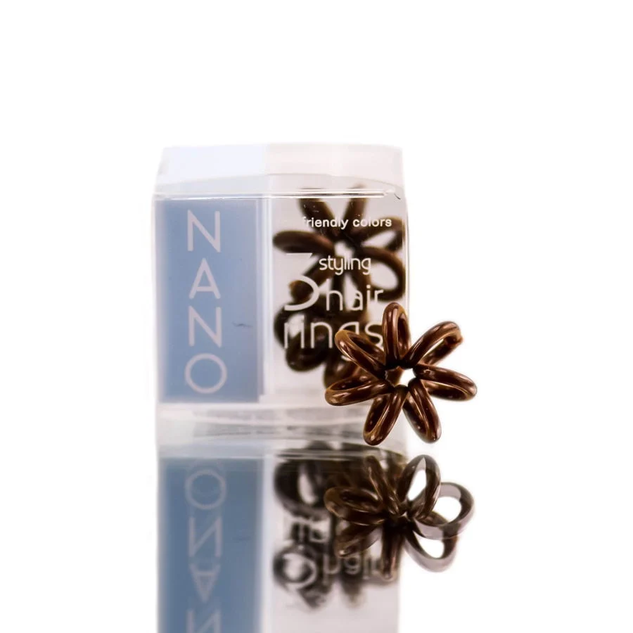The Traceless Hair Ring - 'Nano' - Option : Pretzel Brown