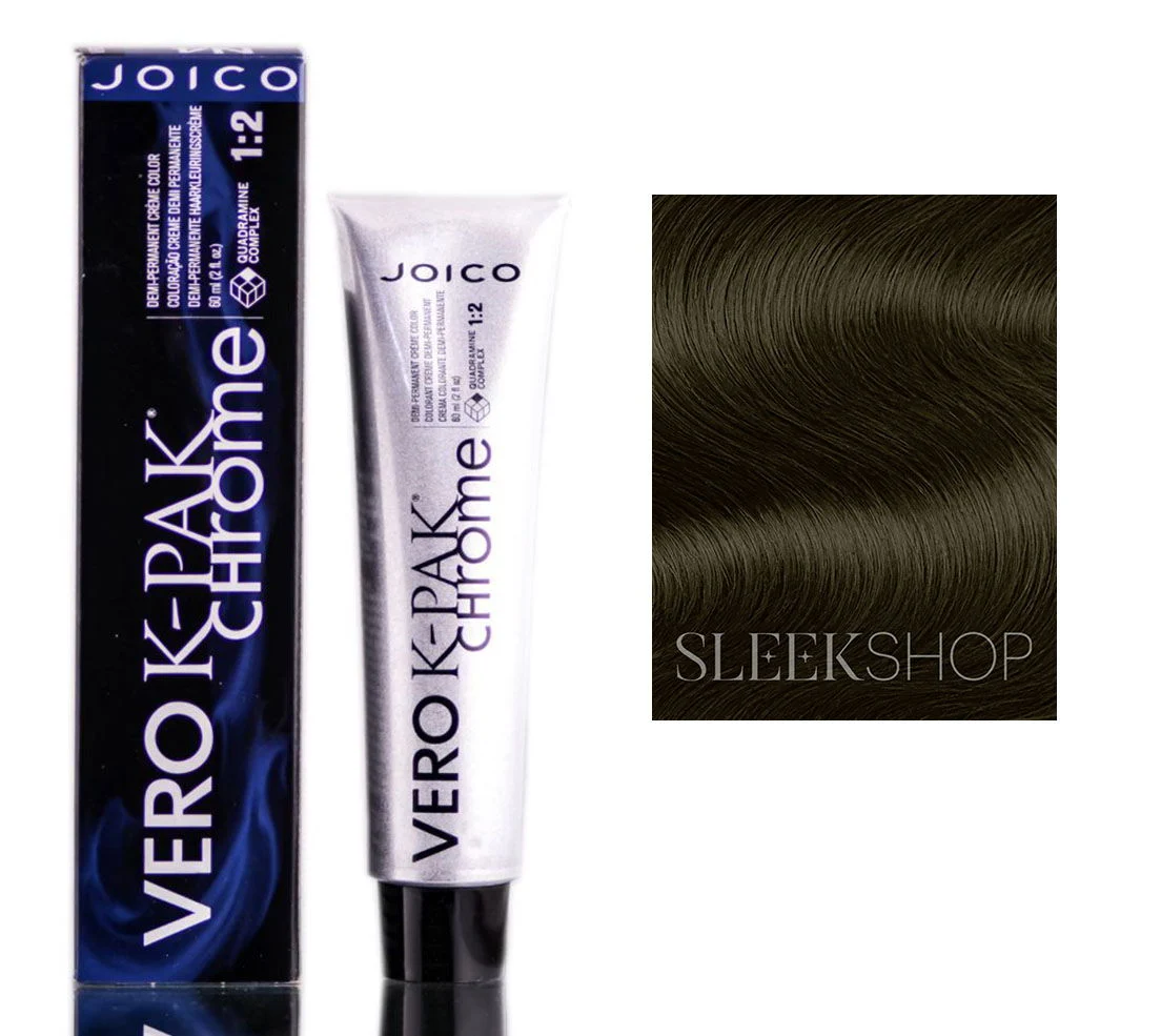 Vero K-Pak Chrome Demi-Permanent Creme Color - A3 Ebony Ash Brown