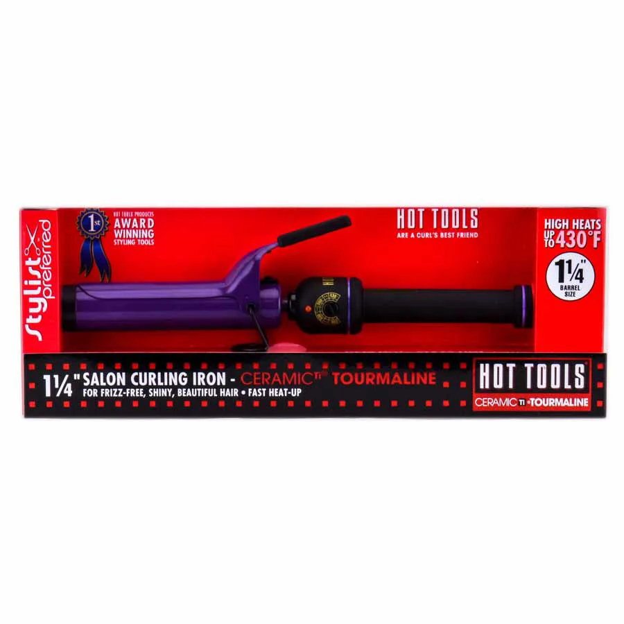 Ceramic Tourmaline Salon Curling Iron - Option : 1 1/4" barrel
