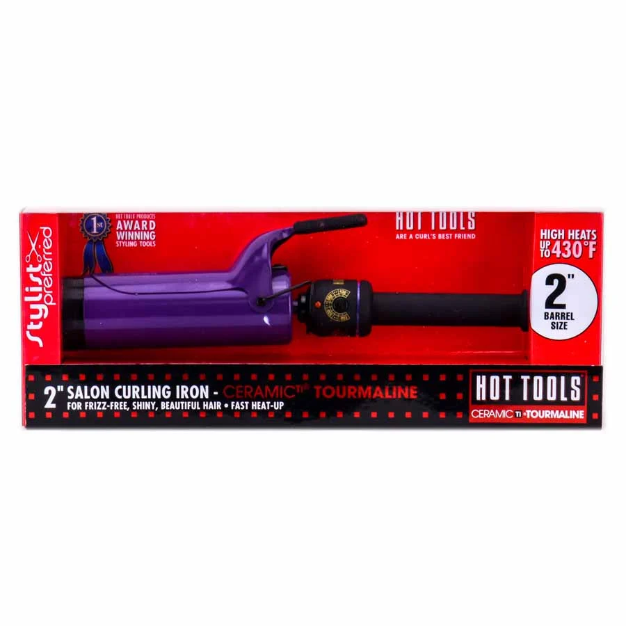 Ceramic Tourmaline Salon Curling Iron - Option : 2" barrel