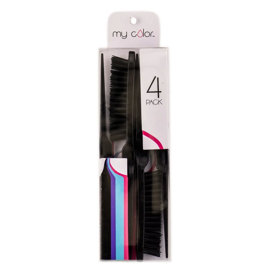 My Color Teasing Brush - Color : Black - 4 Pack