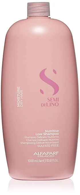 Semi Di Lino Moisture Nutritive Sulfate Free Low Shampoo for Dry Hair - Paraben and Paraffin Free - Safe on Color Treated Hair - 33.8 oz / LITER