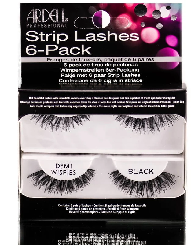 Ardell Strip Lashes 6-Pack - Demi Wispies Black