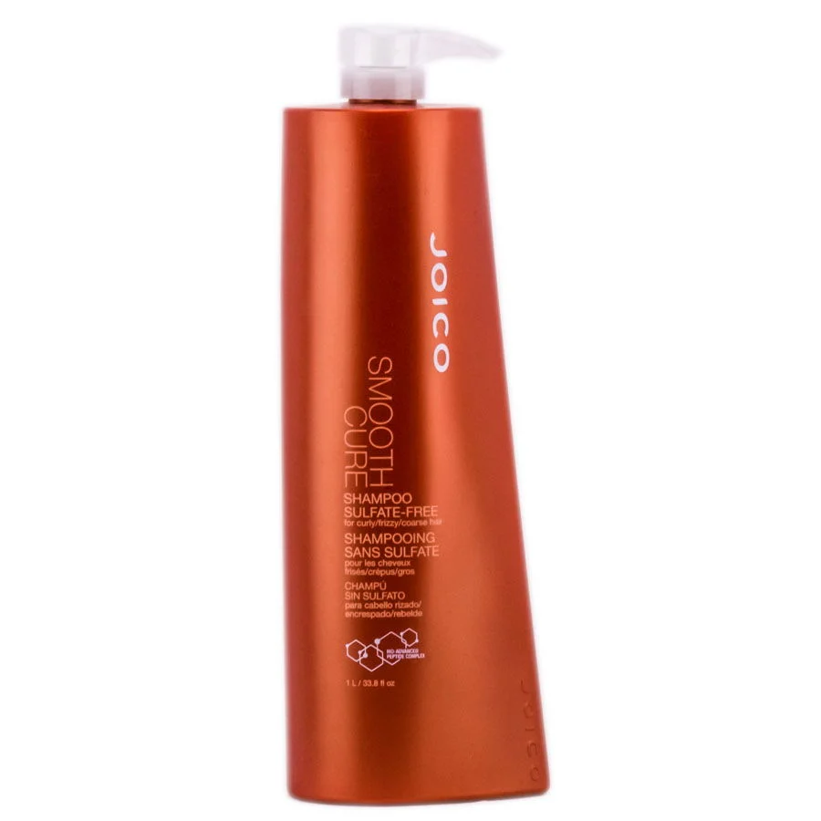 Smooth Cure Sulfate-Free Shampoo for Curly Frizzy Hair - Size : 33.8 oz / liter