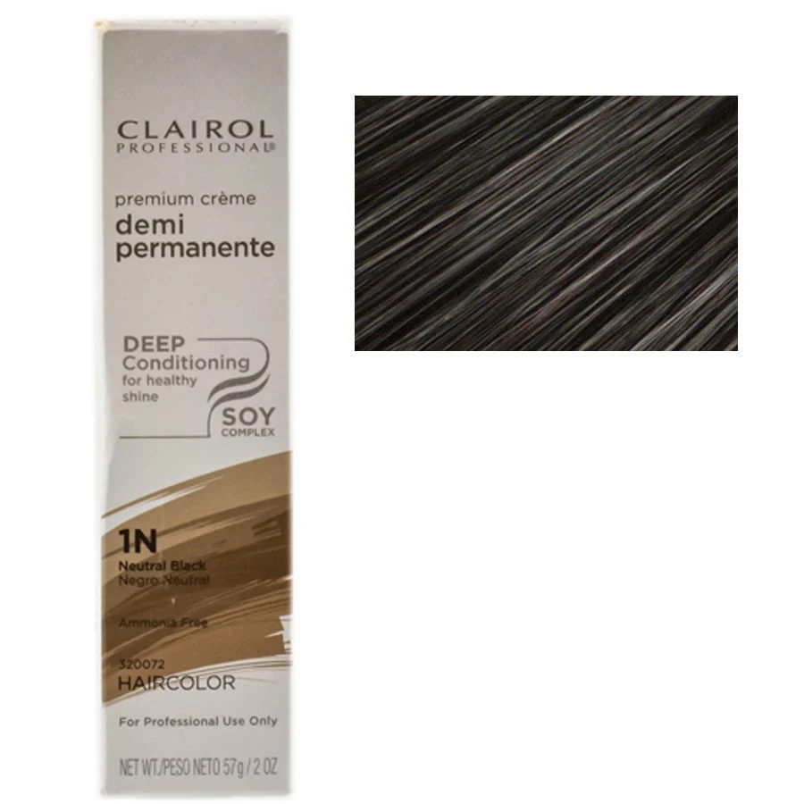 Creme Demi Permanente Hair Color - Nautral Black - 1N