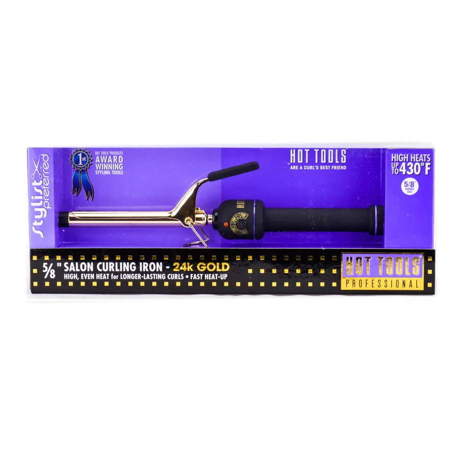 Salon Curling Iron 24k Gold - Option : 5/8 Model 1109