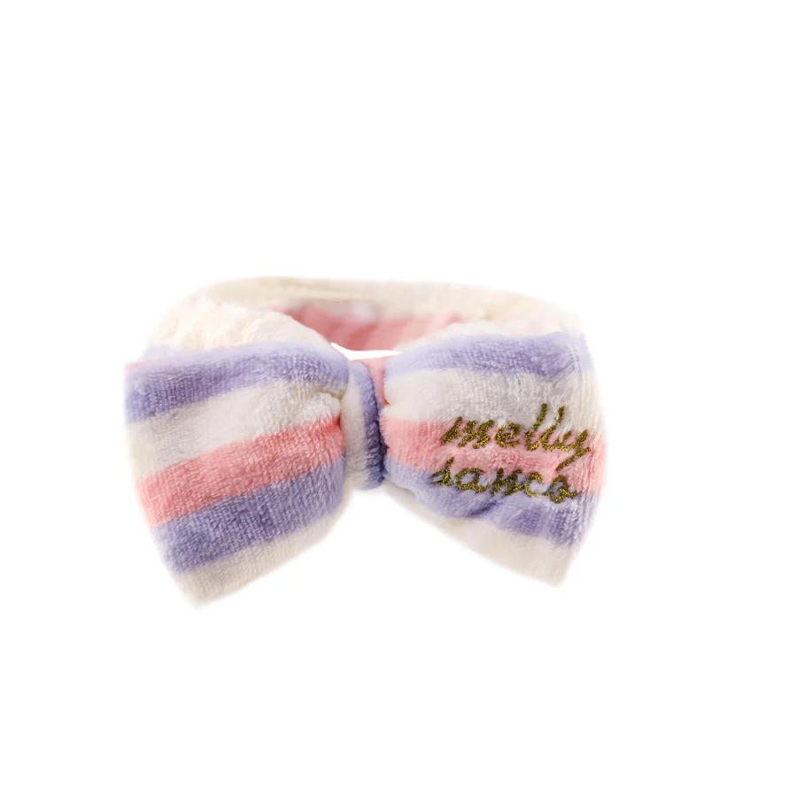 Beauty Spa Headband - Color: Purple & Pink Stripes