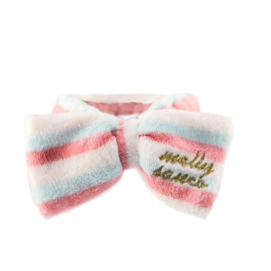 Beauty Spa Headband - Color: Pink & Green Stripes