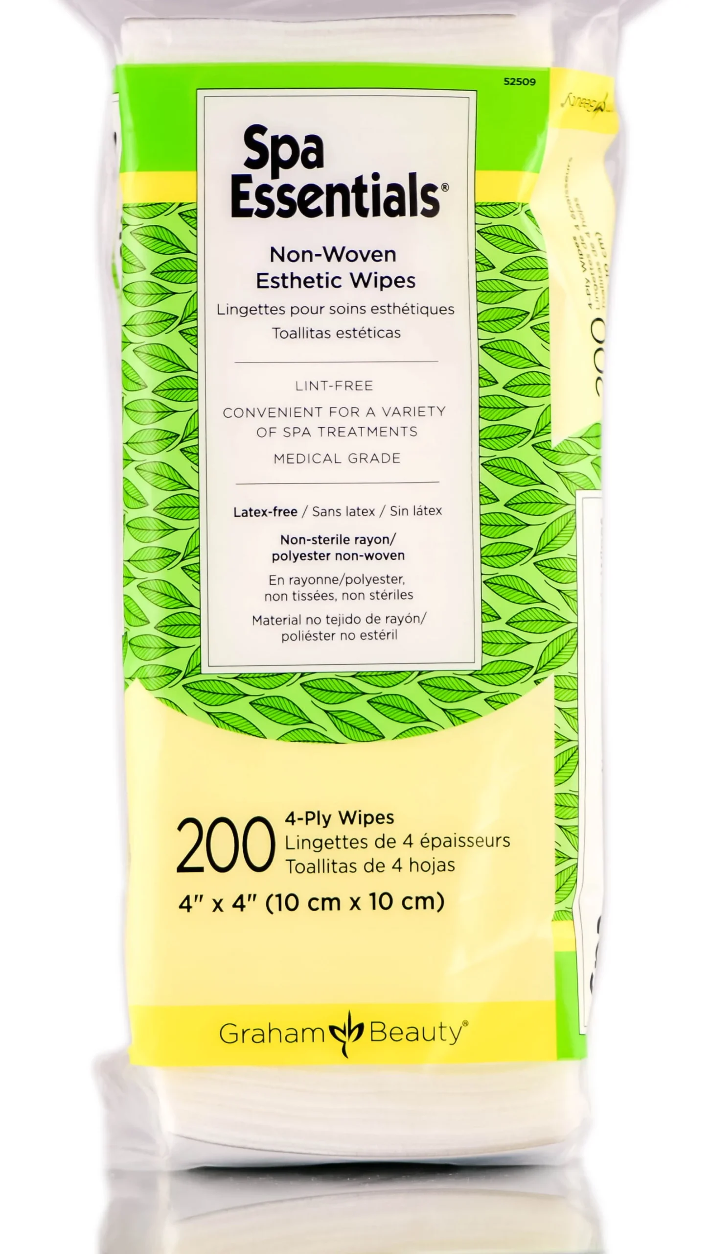 Spa Essentials Non-Woven Esthetic Wipes - 4" x 4"