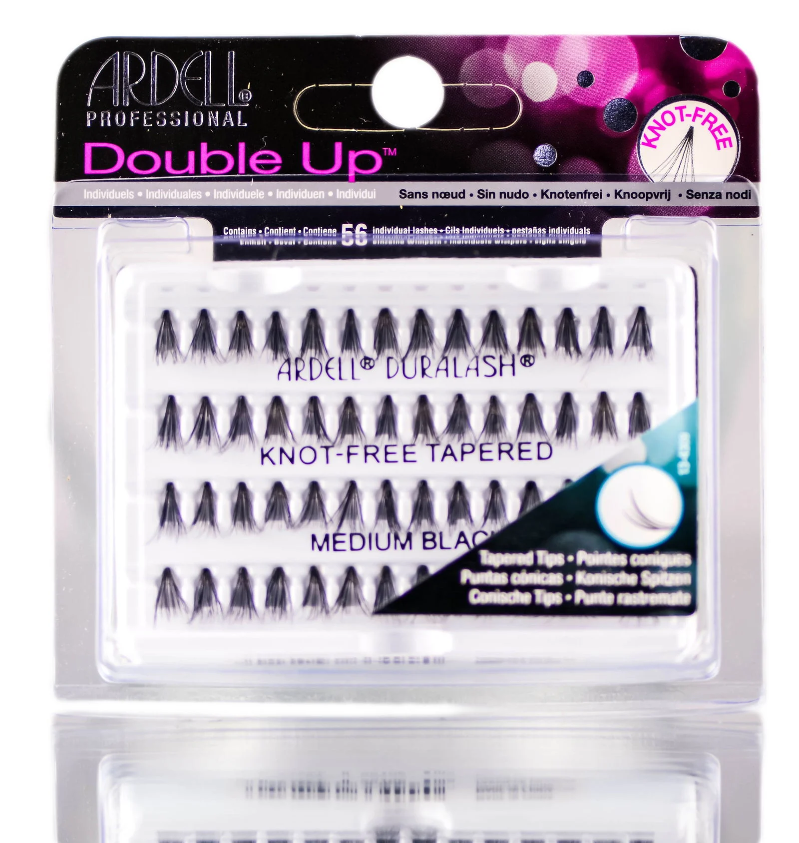 Ardell Knot-Free Tapered Double Up Lashes - Medium Black