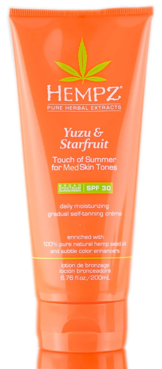 Hempz Yuzu & Starfruit Daily Moisturizing Gradual Self-Tanning Creme - Med Skin Tones / 6.76 oz