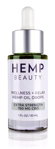 Wellness + Relax Hemp Oil Drops - 750 MG CBD / 1 oz
