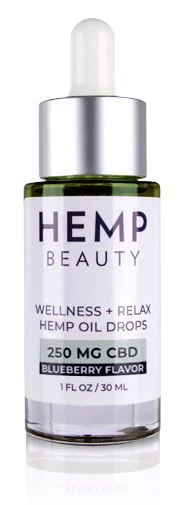 Wellness + Relax Hemp Blueberry Oil Drops - 250 MG CBD / 1 oz