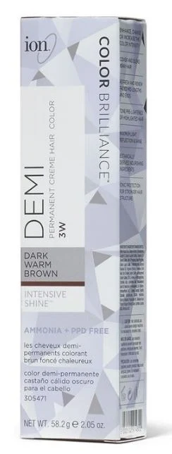 Color Brilliance Demi Permanent Creme Hair Color - 2.05 oz - 3W Dark Warm Brown