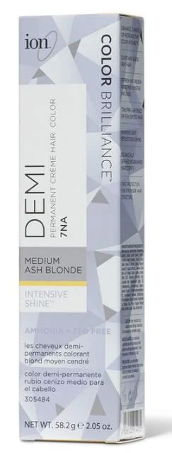 Color Brilliance Demi Permanent Creme Hair Color - 2.05 oz - 7NA Medium Ash Blonde