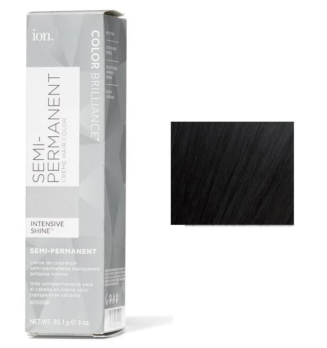 Color Brilliance Semi-Permanent Creme Hair Color - 3 oz - Blackest Black