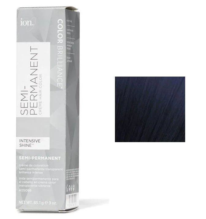Color Brilliance Semi-Permanent Creme Hair Color - 3 oz - Midnight Blue Black