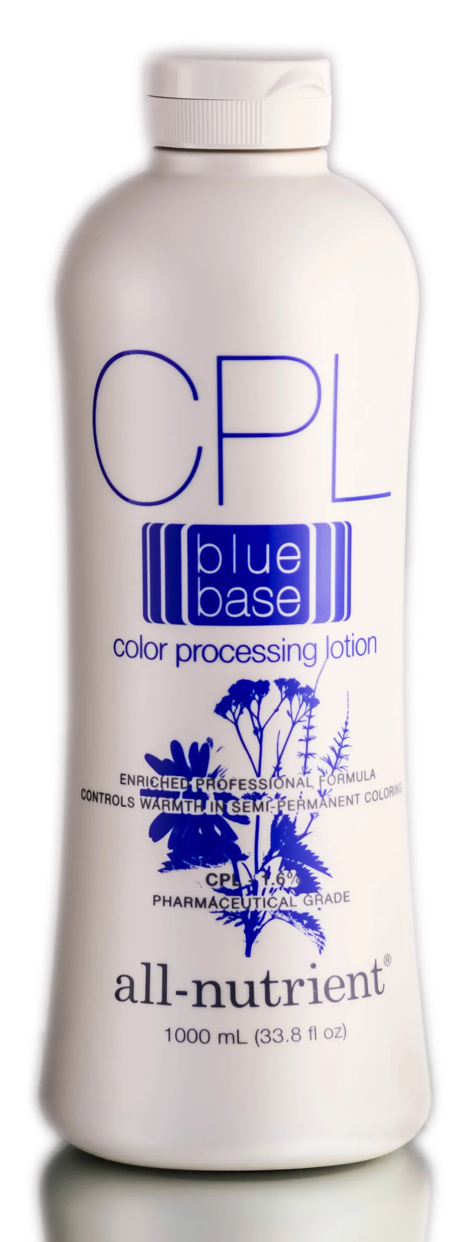 All-Nutrient Blue-Base Cream Developer - CPL (Color Processing Lotion) - 33.8 oz