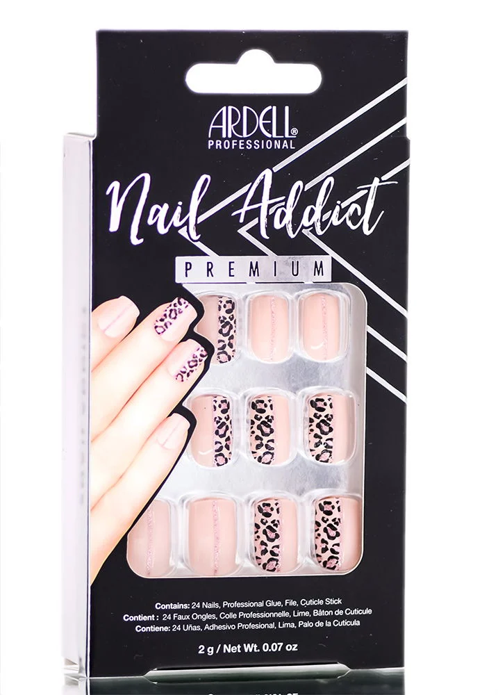Ardell Nail Addict Premium Artificial Nail Set - Cheetah Accent