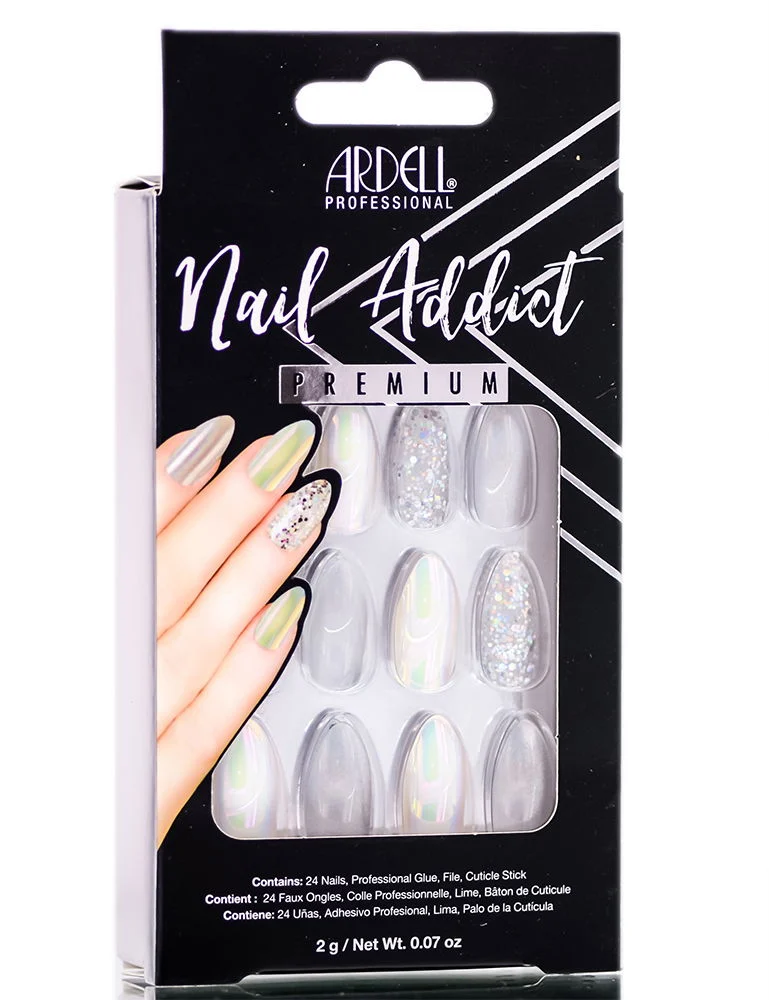 Ardell Nail Addict Premium Artificial Nail Set - Holographic Glitter