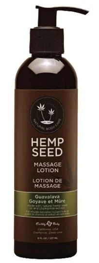 Earthly Body Hemp Seed Massage Lotion (8 oz) - 8 oz - Guavalava