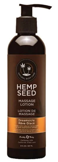 Earthly Body Hemp Seed Massage Lotion (8 oz) - 8 oz - Dreamsicle