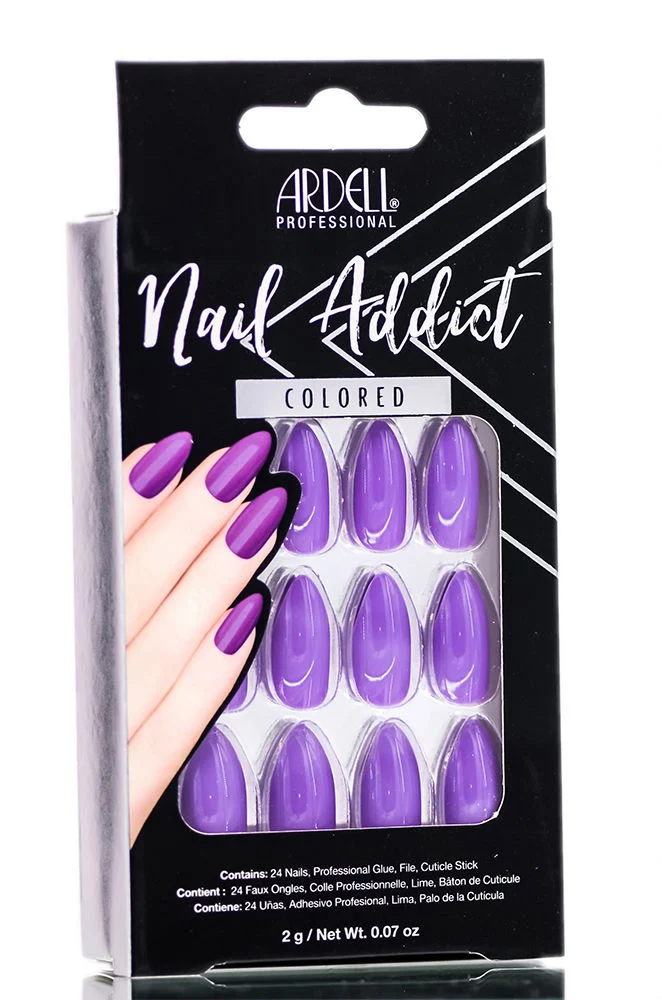 Ardell Nail Addict Colored Artificial Nail Set - Purple Passion