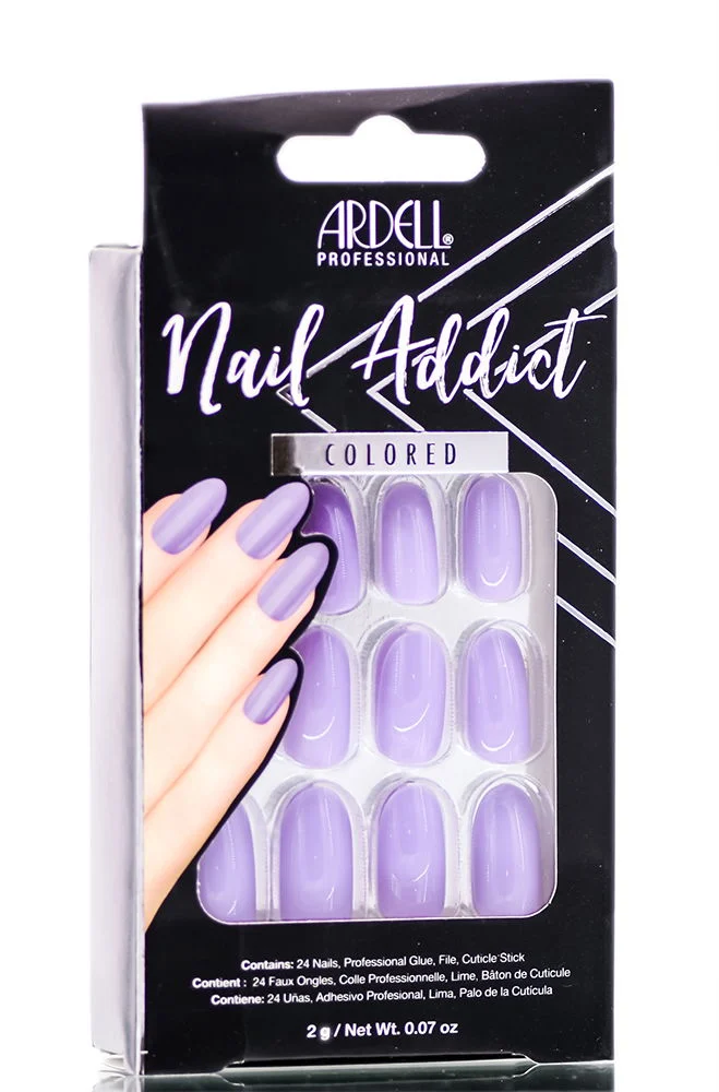 Ardell Nail Addict Colored Artificial Nail Set - Lovely Lavender