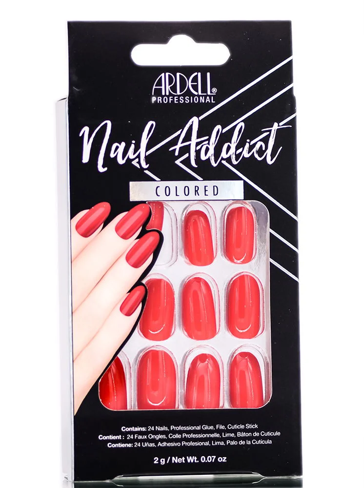 Ardell Nail Addict Colored Artificial Nail Set - Cherry Road