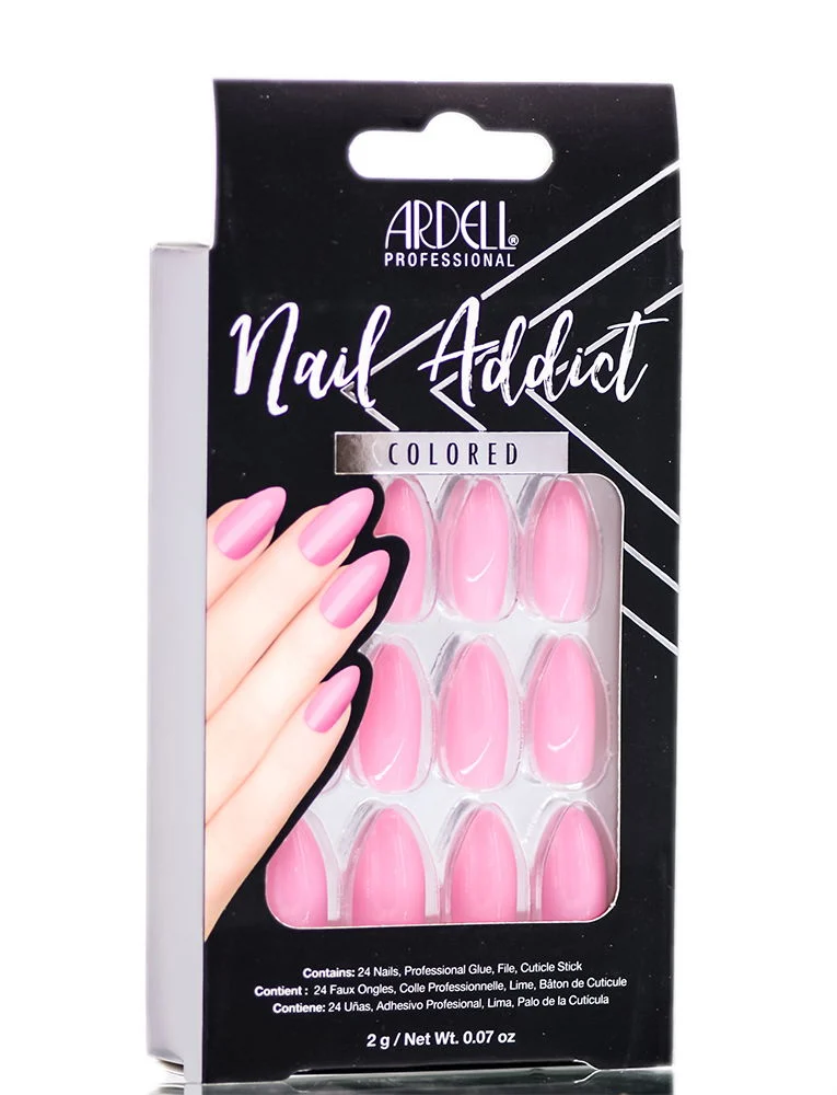Ardell Nail Addict Colored Artificial Nail Set - Luscious Pink