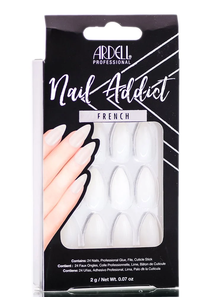 Ardell Nail Addict French Artificial Nail Set - Natural Stiletto